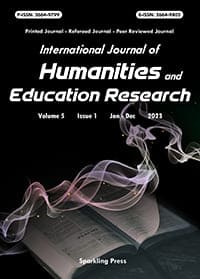 International Journal of Humanities and Education Research Cover Page